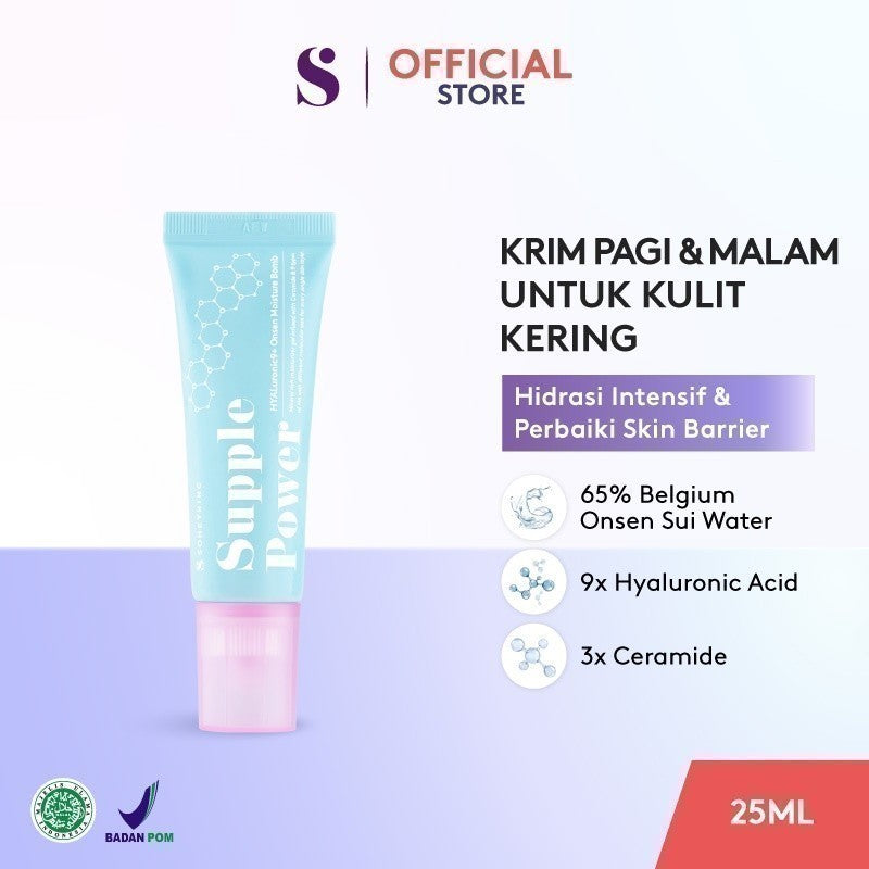 SOMETHINC Supple Power Hyaluronic9+Onsen Moisture Bomb Gel - Pelembap yang Menghidrasi cocok untuk Kulit & Sensitif, Moisturizer Non Comedogenic
