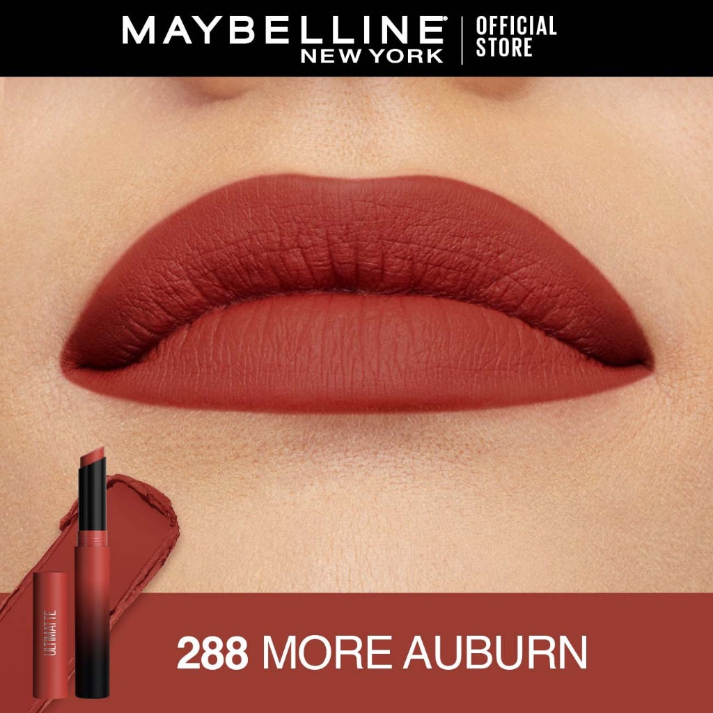 MAYBELLINE OFFICIAL Color Sensational Ultimatte Lipstick Make Up - 1.7gr (Lipstick Dengan Formula Ringan & Nyaman Dengan Hasil Flawlessly Smooth)