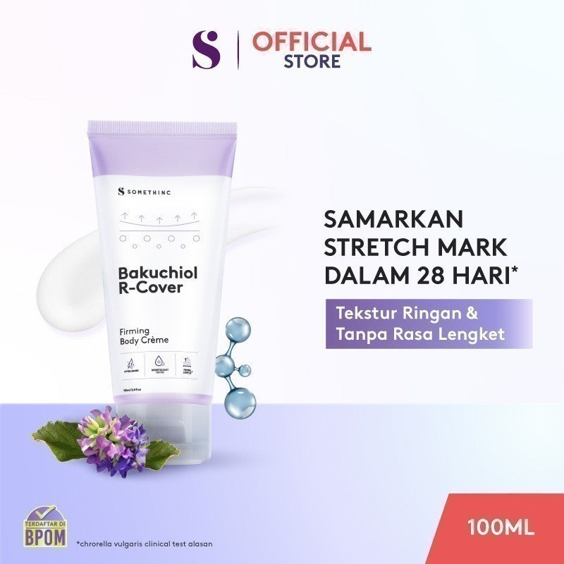 SOMETHINC Bakuchiol R-Cover Firming Body Crème - Krim Menyamarkan Strech Mark