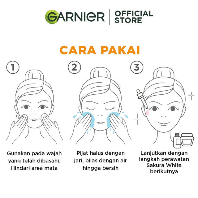 [PAKET HEMAT ISI 2] GARNIER Facial Wash Sakura Glow Ceramide Skin Barrier 100ml Skincare Pembersih Wajah sabun cuci muka sabun muka glowing dan memutihkan