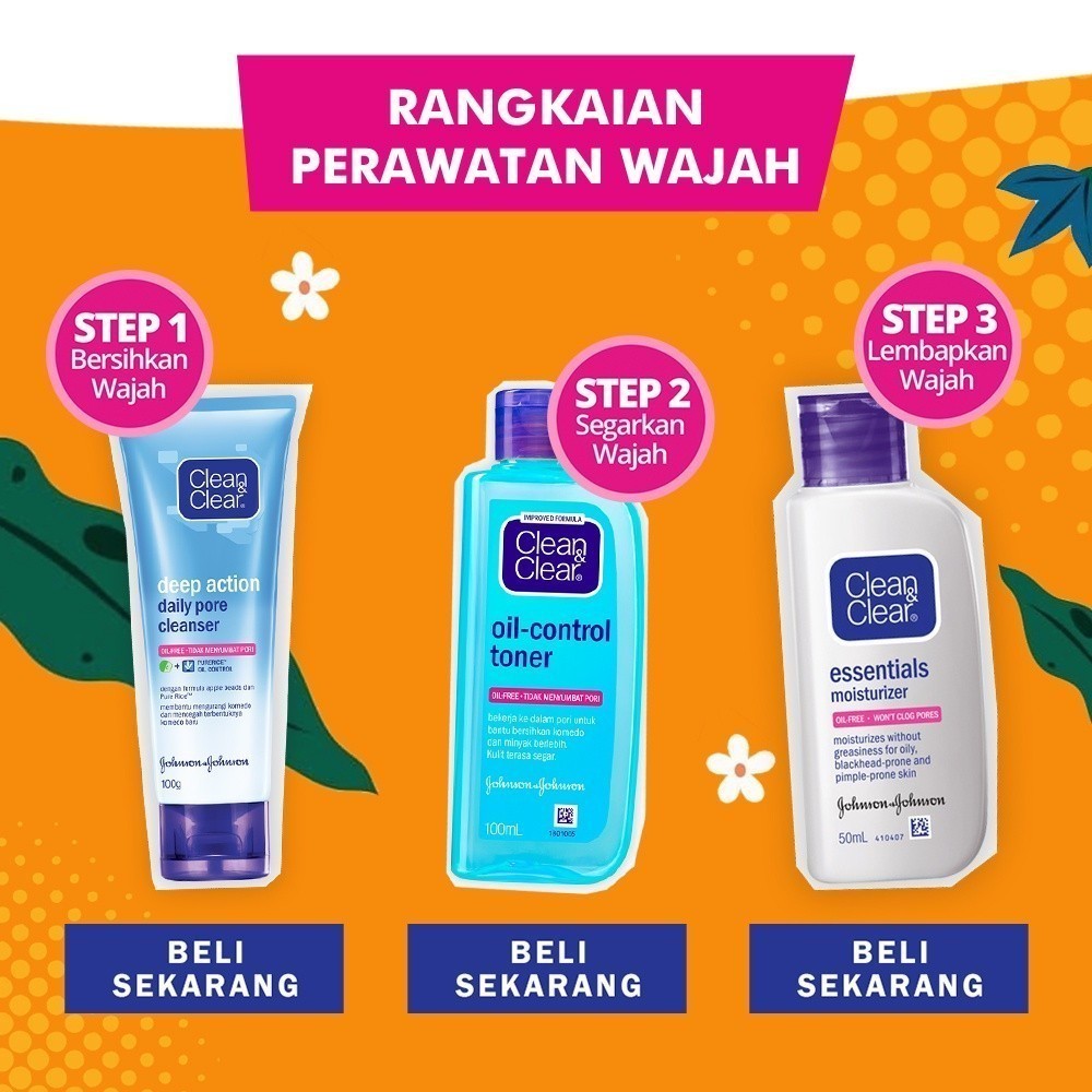 Clean & Clear Daily Pore Cleanser Sabun Cuci Muka Pembersih Wajah Komedo 100gr