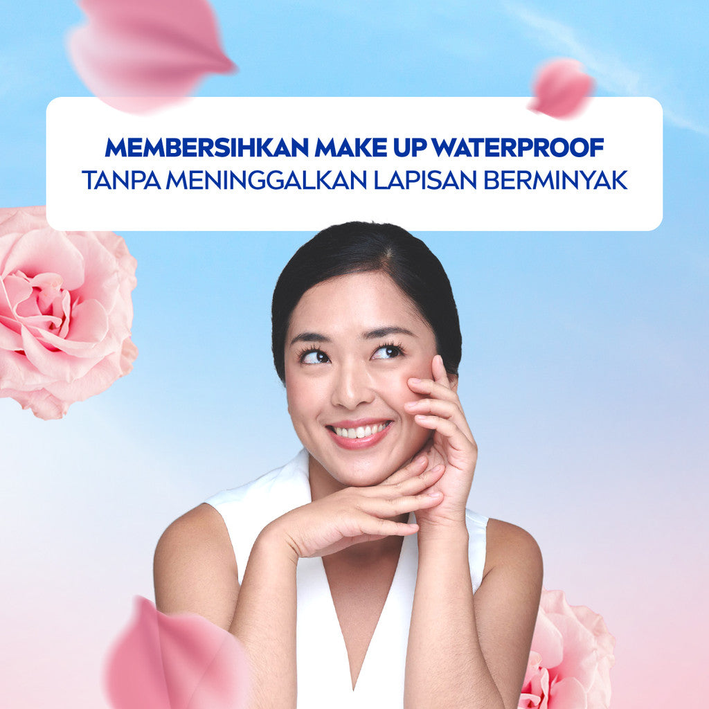 (PAKET HEMAT ISI 2) NIVEA Micellar Water in Oil Rose Care Organic Rose Water 400ml - Pembersih make up makeup remover mencerahkan kulit kusam membersihkan wajah oil double cleansing melembabkan kulit kering air mawar - Hokkaido Rose Extract, 0% Alcohol