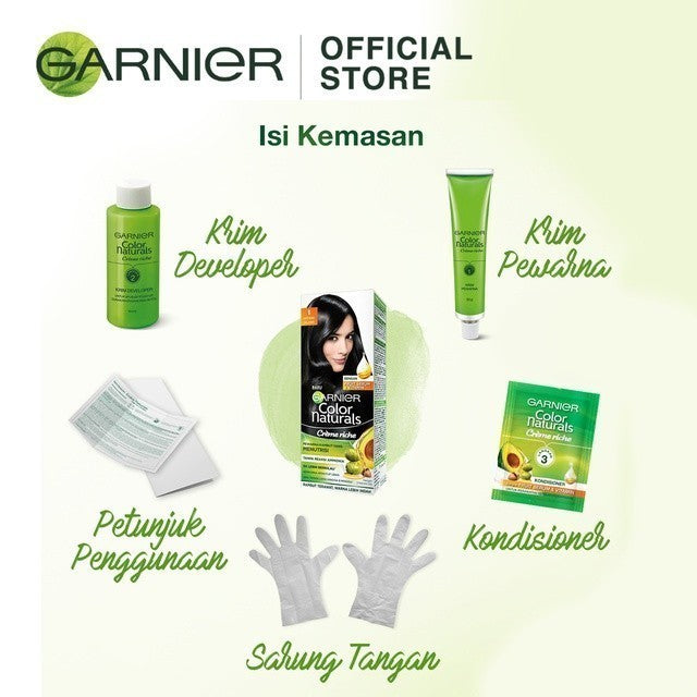 Garnier Color Naturals Hair Color - 5.32 Coklat Caramel (Cat / Pewarna Rambut Permanent) - Twinpack