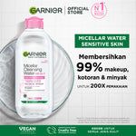 Paket Garnier 2-Step Micellar & Sunscreen Kit - Micellar Water Pink 400ml + Super UV Invisible Serum Sunscreen SPF 50+ PA++++ 30ml