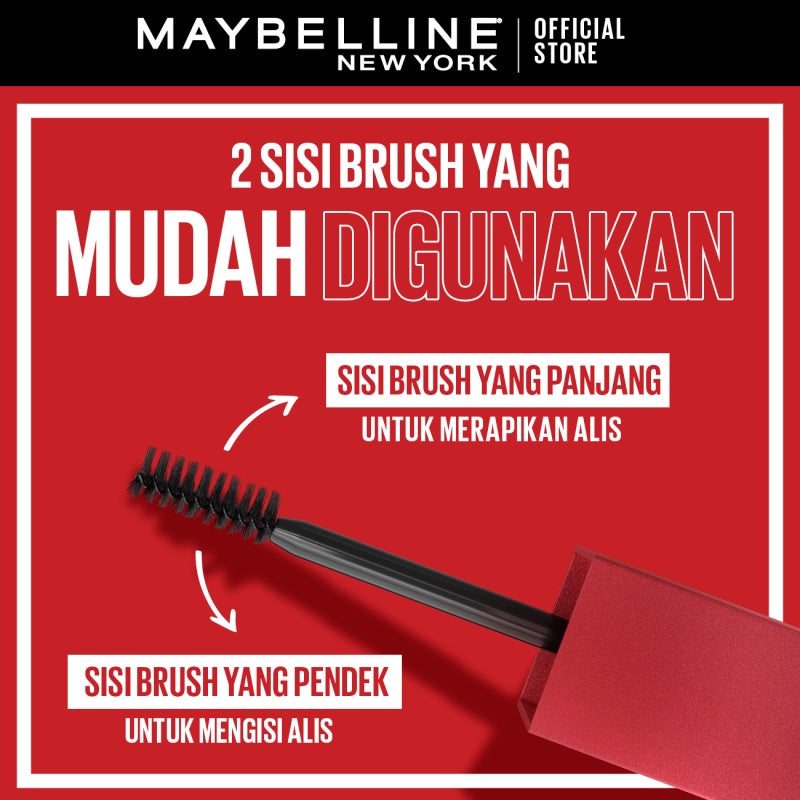 MAYBELLINE OFFICIAL Tattoo Brow 3 Day Styling Gel Brown - 6ml Browcara Mascara Alis Eye Makeup Cokelat Brow Tint Waterproof Transferproof