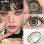 Eyeshare Softlens Omg Abu-Abu Coklat Ungu 1 Pasang 14.0mm Lensa Kontak