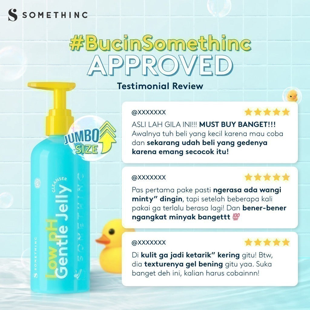SOMETHINC Low pH Gentle Jelly Cleanser - Sabun Cuci Muka Semua Jenis Kulit, Pembersih Kotoran, Facial Wash Gentle, Kulit Tidak Ketarik, All Skin Type, Low PH sensitive Repair Skin Barrier