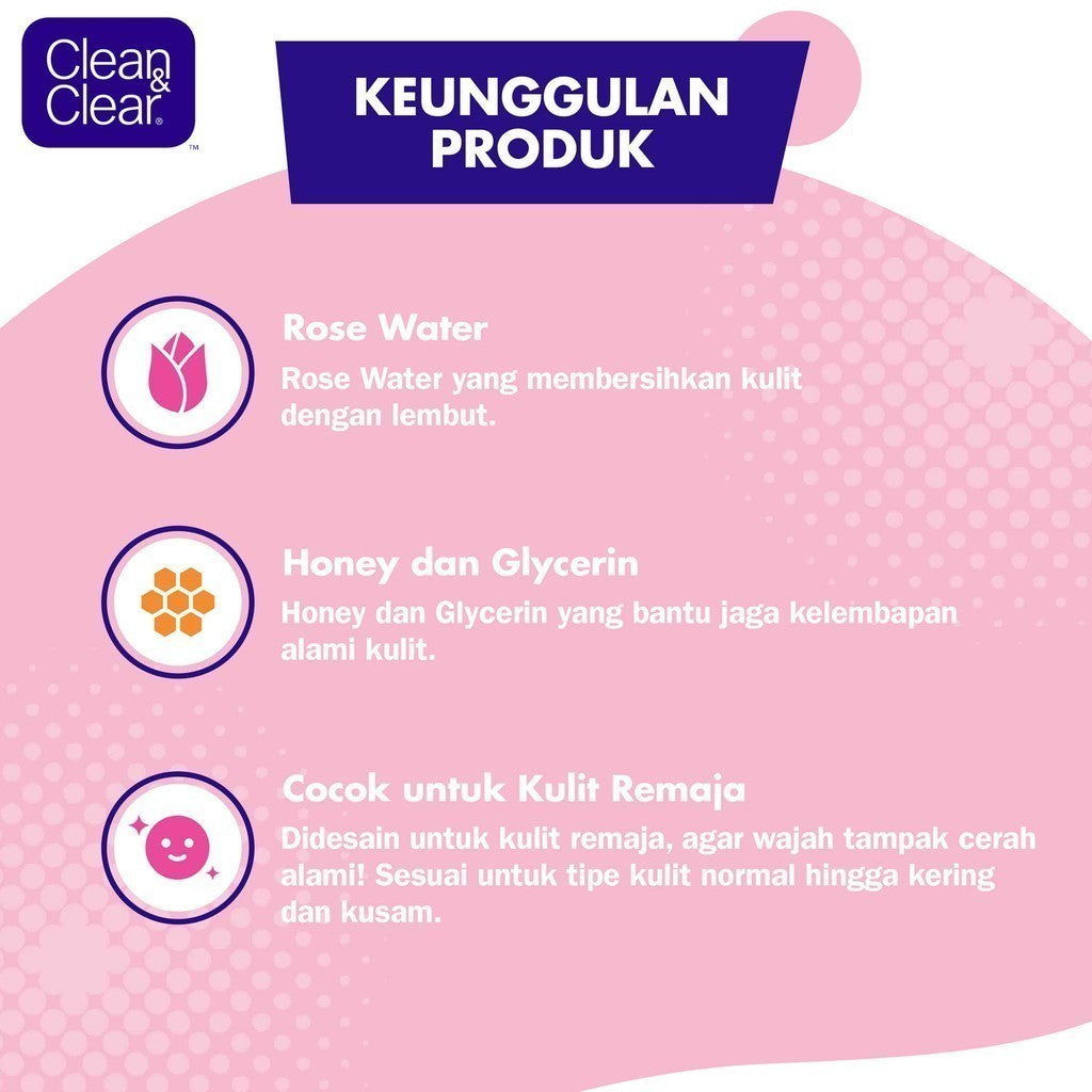 Clean & Clear Natural Bright Face Wash Sabun Cuci Muka Pembersih Pencerah Wajah 100ml