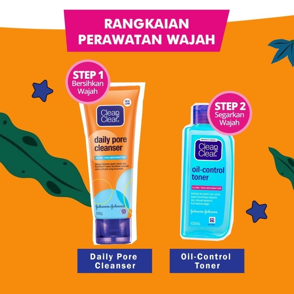 Clean & Clear Daily Pore Cleanser Sabun Cuci Muka Pembersih Wajah Komedo 50gr