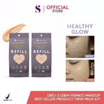 SOMETHINC [BELI 2 PCS LEBIH HEMAT]  Makeup Best Seller Product Twin Pack Kit - Hangover Mascara - Forever Stay Eyeliner - Refill Cushion - Multitask Water Gloss | Waterproof Mascara, Tahan Lama, Dengan Efek Lashlift Instan yangTahan 24 Jam