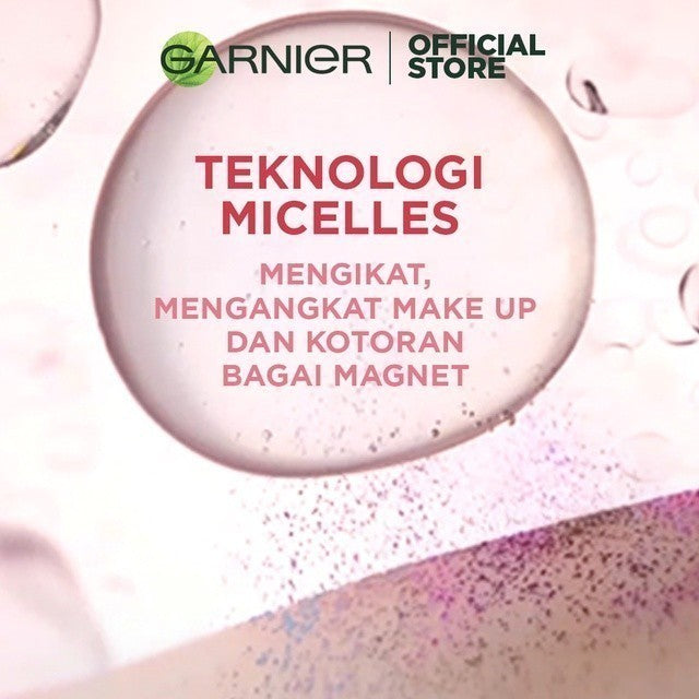 [PAKET HEMAT ISI 2] GARNIER Micellar Water Rose Skincare 400ml Skincare Cleansing - Pembersih Wajah & Make up Waterproof Air Mawar Cocok untuk semua jenis kulit glowing Micellar Cleansing Water