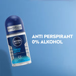 NIVEA MEN Deodorant Roll On Fresh Active 50ml - Deodoran pria anti bakteri antiperspirant anti noda baju wangi segar ketiak kering tahan lama seharian tahan keringat anti bau - Antiperspiran, tidak mengandung ethyl alkohol
