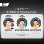 [Double Protection Kit] Men's Biore Micro Scrub Sabun Muka Pria Bright Expert 100 gr + UV Aqua Rich Sunscreen Watery Essence 15 gr
