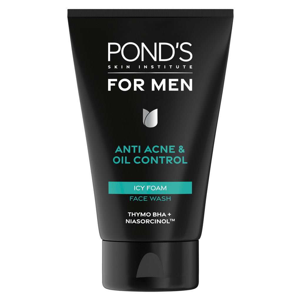 POND’S Skin Institute for Men Anti Acne & Oil Control ICY FOAM 100g - FACIAL WASH Pria Melawan Jerawat & Minyak Berlebih Twinpack