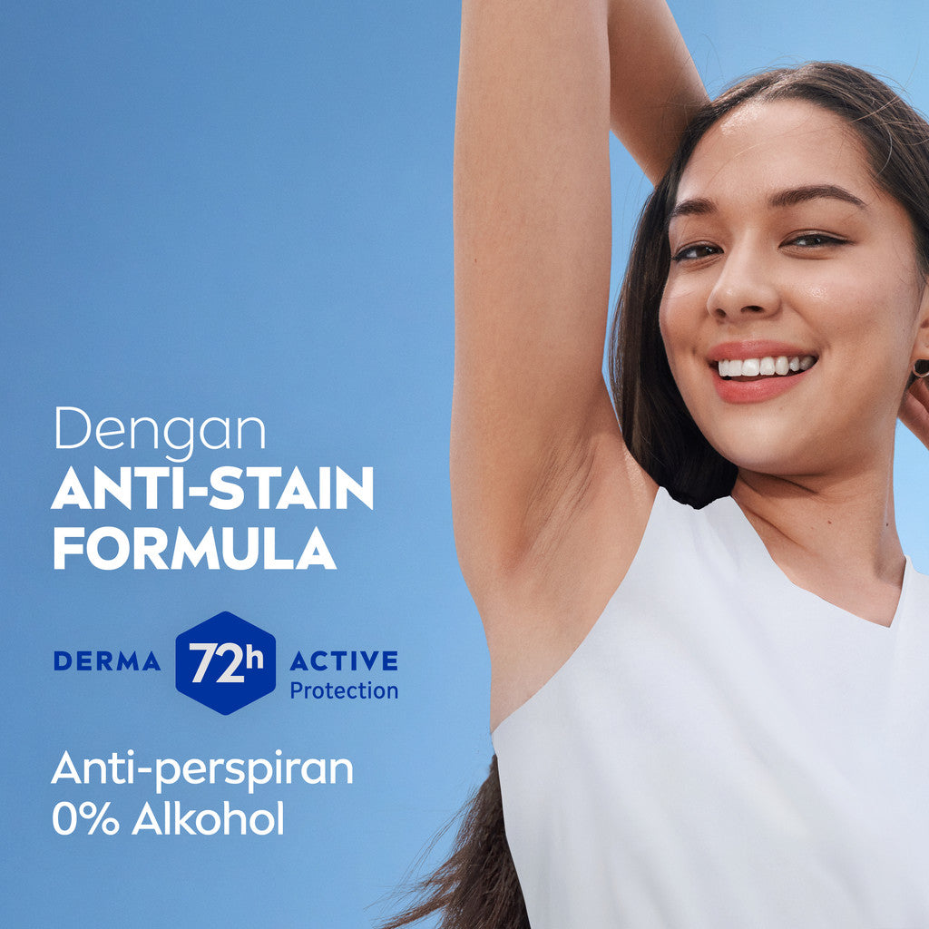 NIVEA Deodorant Roll On Black & White Invisible Original 25ml - Deodoran wanita melawan bau badan tahan keringat anti noda residu dengan wangi segar tahan lama seharian - Antiperspiran, tidak mengandung ethyl alkohol cocok untuk semua jenis kulit
