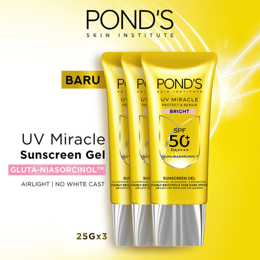 [NEW LAUNCH] PONDS UV MIRACLE BRIGHT SPF 50+ 25G TRIPLEPACK