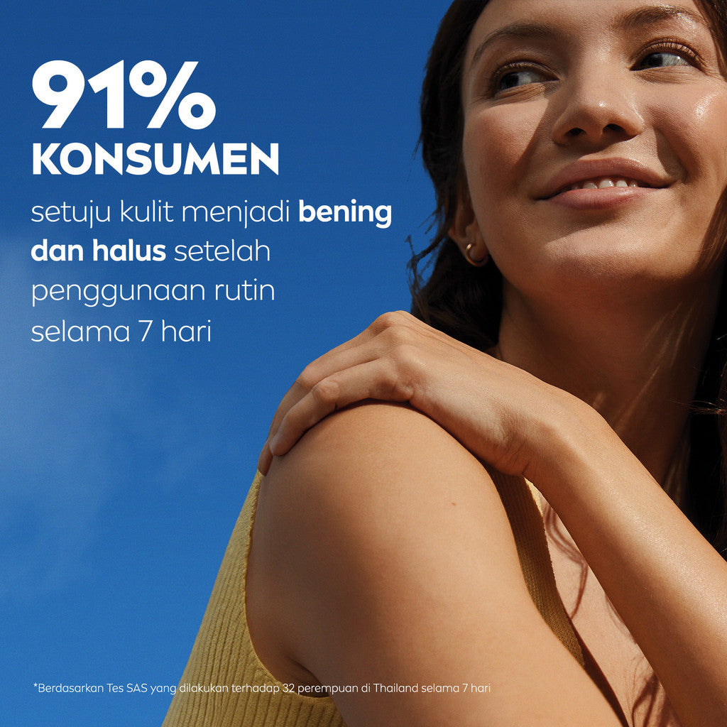 NIVEA Body Serum Extra Bright C&AHA UV Filter 170ml - Hand body serum lotion moisturizer eksfoliasi halus gentle exfoliating mencerahkan kulit bening brightening melembabkan kering harian tidak lengket - Vitamin C, Niacinamide, Glutathione, AHA