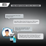 [Double Protection Kit] Men's Biore Double Scrub Sabun Muka Pria Cool Oil Clear 100 gr + UV Aqua Rich Sunscreen Watery Essence 15 gr
