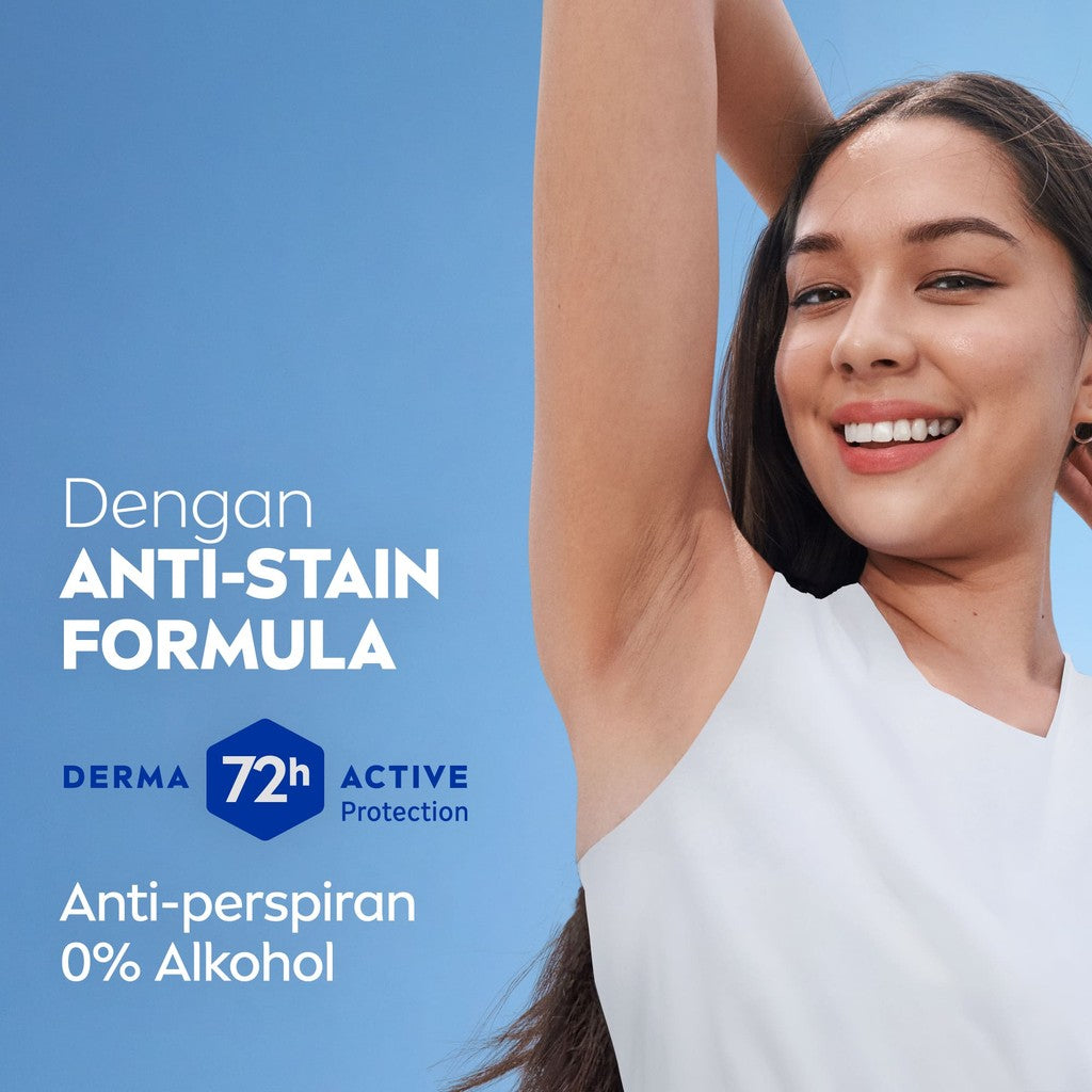 (PAKET HEMAT ISI 3) NIVEA Deodorant Roll On Black & White Invisible Fresh 50ml - Deodoran wanita melawan bau badan tahan keringat anti noda residu dengan wangi tahan lama seharian - Antiperspiran, tidak mengandung ethyl alkohol cocok semua jenis kulit
