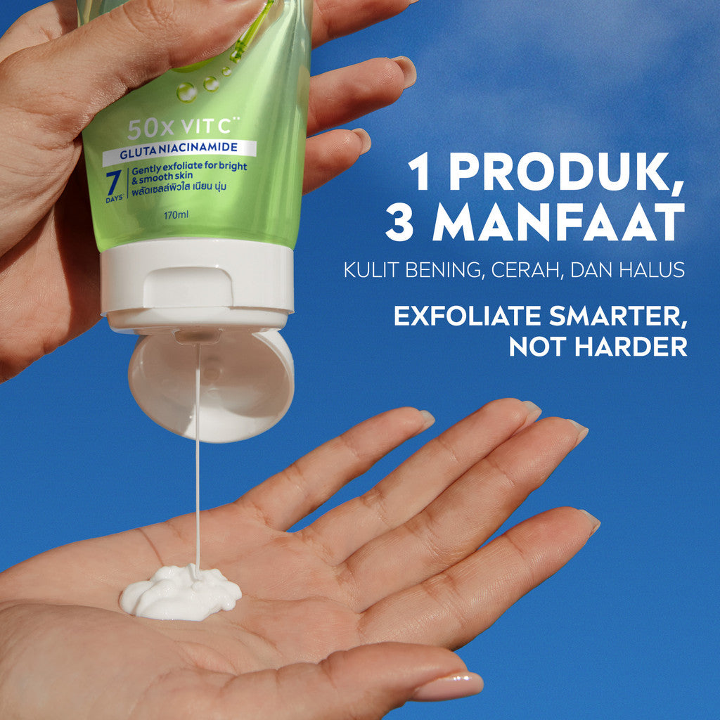 (PAKET HEMAT ISI 3) NIVEA Body Serum Extra Bright C&AHA UV Filter 170ml - Hand body serum lotion eksfoliasi halus gentle exfoliating mencerahkan kulit bening brightening melembabkan kering harian tidak lengket - Vitamin C, Niacinamide, Glutathione, AHA