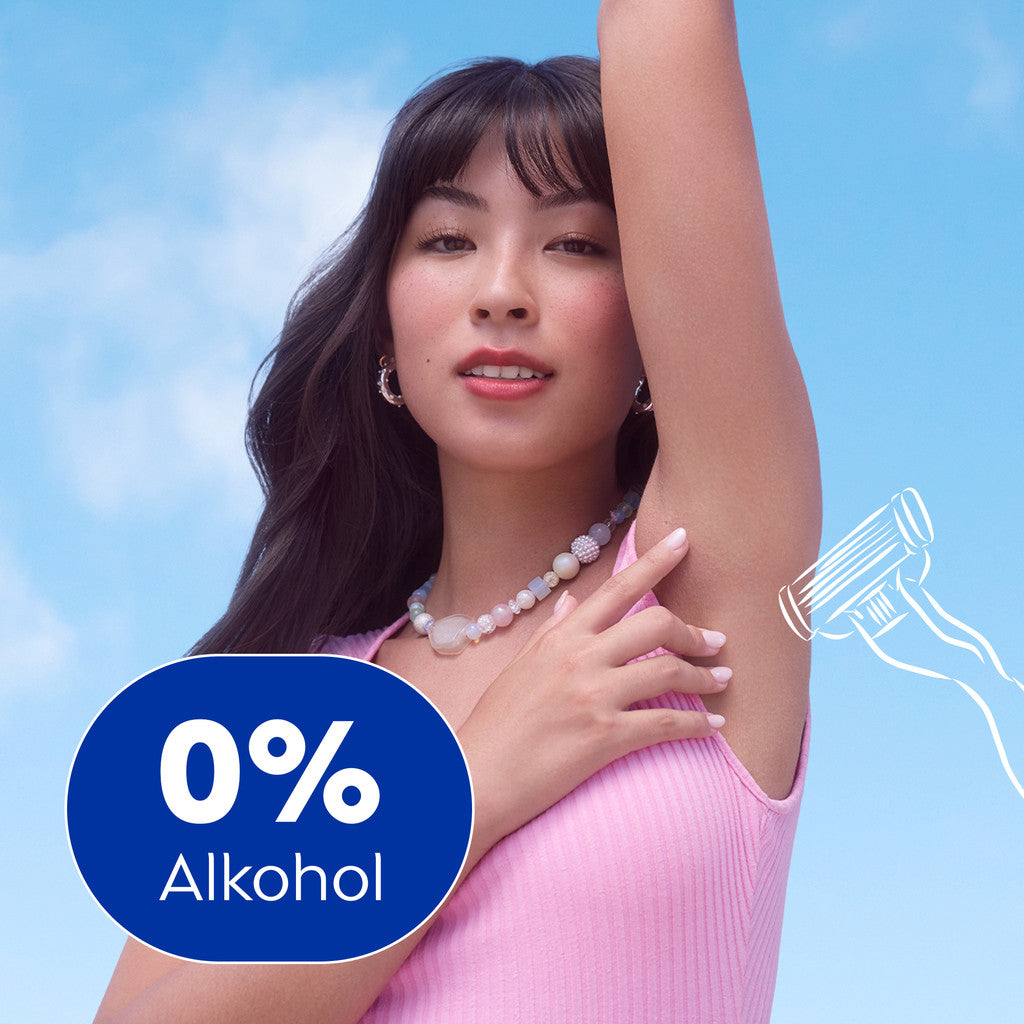 NIVEA Deodorant Roll On Brightening Happy Shave 25ml - Deodoran wanita mencerahkan mencerahkan brightening ketiak halus mulus mengurangi iritasi setelah bercukur - Vitamin C, Pro-vitamin B5, Aloe vera, 0% alkohol cocok semua jenis kulit