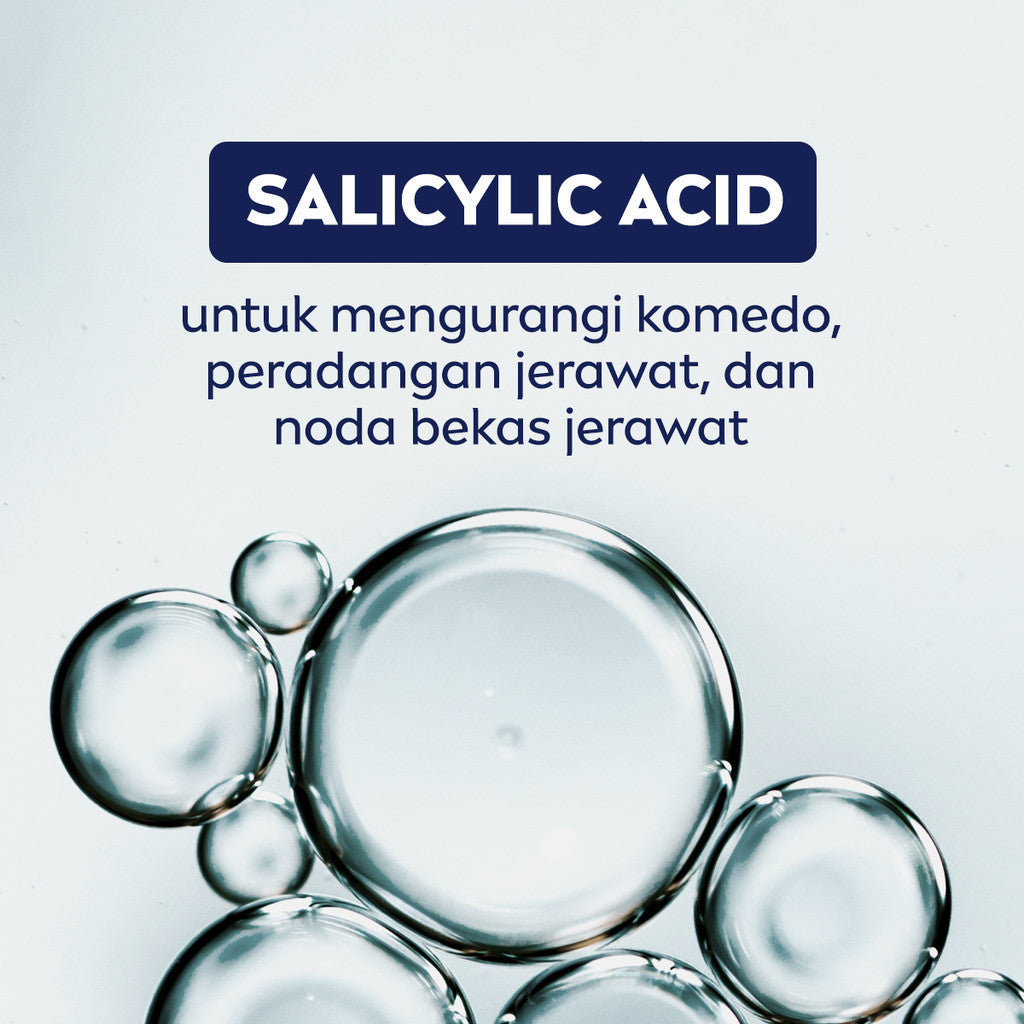 (PAKET HEMAT ISI 2) NIVEA MEN Facial Foam Deep Acne Oil Clear Face Scrub 100ml - Sabun cuci muka pria wajah membersihkan bakteri penyebab jerawat komedo kontrol kulit berminyak mengecilkan pori dan angkat sel kulit mati - Himalayan Salt, Salicylic Acid