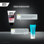 [Double Protection Kit] Men's Biore Double Scrub Sabun Muka Pria Acne Bacterior 100 gr+ UV Aqua Rich Sunscreen Watery Essence 15 gr