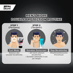 [Double Protection Kit] Men's Biore Micro Scrub Sabun Muka Pria Bright Expert 100 gr + UV Aqua Rich Sunscreen Watery Essence 15 gr