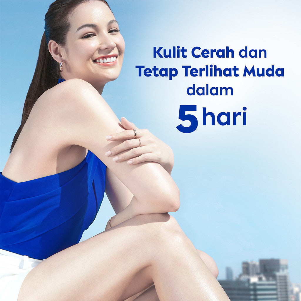 NIVEA Body Serum Extra Bright 10 Super Vitamins & Skin Foods Niacinamide + Collagen 180ml x2 - Mencerahkan, menyamarkan noda hitam, kulit terlihat muda dlm 5 hari - SPF15