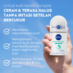 (PAKET HEMAT ISI 4) NIVEA Deodorant Roll On Brightening Happy Shave 25ml - Deodoran wanita mencerahkan mencerahkan brightening ketiak halus mulus mengurangi iritasi setelah bercukur - Vitamin C, Pro-vitamin B5, Aloe vera, 0% alkohol cocok semua kulit