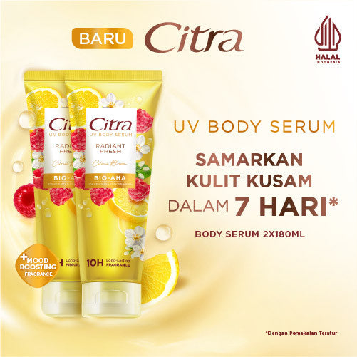 Buy 2 Citra Body Serum Radiant Fresh Bio-Aha 180 ML Twinpack
