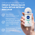 NIVEA Deodorant Roll On Brightening Happy Shave 50ml - Deodoran wanita mencerahkan mencerahkan brightening ketiak halus mulus mengurangi iritasi setelah bercukur - Vitamin C, Pro-vitamin B5, Aloe vera, 0% alkohol cocok semua jenis kulit