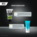 [Double Protection Kit] Men's Biore Non Scrub Sabun Muka Pria Acne Skincare 100 gr + UV Aqua Rich Sunscreen Watery Essence 15 gr