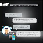 [Double Protection Kit] Men's Biore Non Scrub Sabun Muka Pria Oil Balance 100 gr + UV Aqua Rich Sunscreen Watery Essence 15 gr