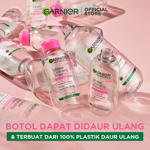 [PAKET HEMAT ISI 3] GARNIER Micellar Water Pink 400ml Skincare Cleansing - Pembersih Wajah & Make up Pink Blue Oil Vitamin C Rose Peeling Exfoliating Skincare Cleansing