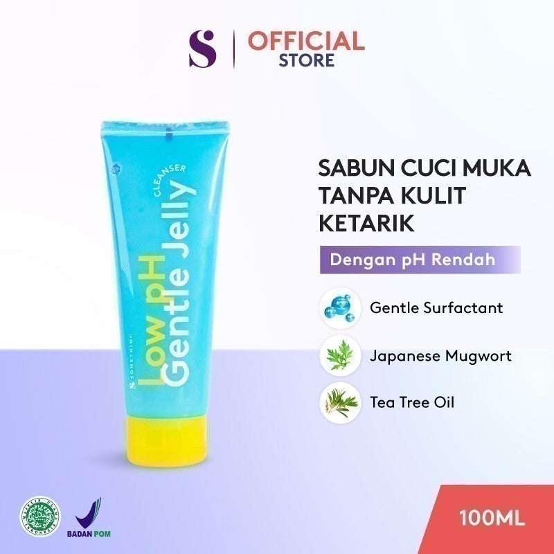 SOMETHINC Low pH Gentle Jelly Cleanser - Sabun Cuci Muka Semua Jenis Kulit, Pembersih Kotoran, Facial Wash Gentle, Kulit Tidak Ketarik, All Skin Type, Low PH sensitive Repair Skin Barrier