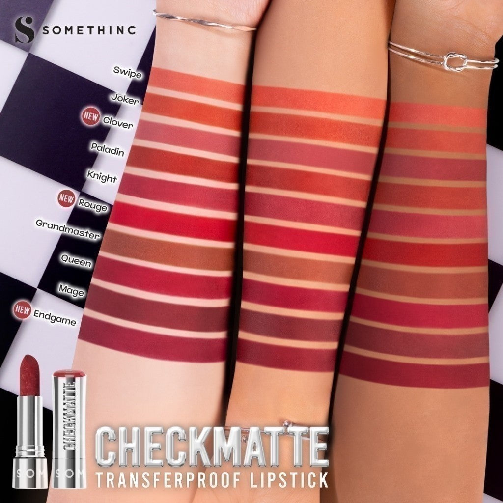 SOMETHINC Checkmatte Transferproof Lipstick - Lipstick Batang Transferproof, Nyaman Dan Tahan Digunakan Hingga 16 Jam | Mampu Menyamarkan Garis Di Bibir, Terasa Ringan, Dan Tidak Lengket, serta Smudgeproof