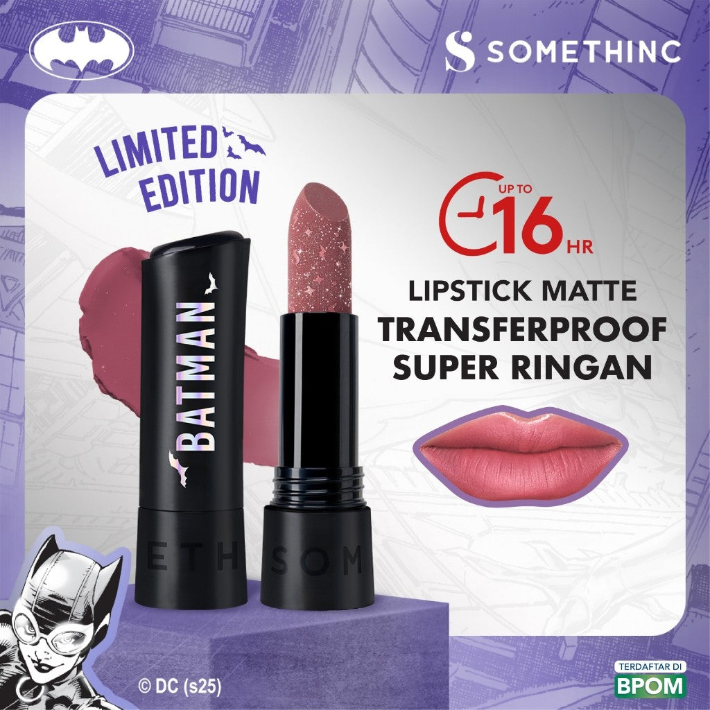 SOMETHINC Checkmatte Transferproof Lipstick - Lipstick Batang Transferproof, Nyaman Dan Tahan Digunakan Hingga 16 Jam | Mampu Menyamarkan Garis Di Bibir, Terasa Ringan, Dan Tidak Lengket, serta Smudgeproof