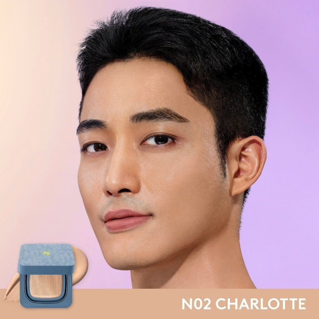 SOMETHINC HOOMAN Breathable Cushion Cover SPF 35 PA++++ - Cushion Dengan Skin Matte Finish Anti Greasy, Anti Cakey, Dan Anti Cracking | Mampu Menyamarkan Pori, Meratakan Warna Kulit, Ringan Digunakan Di Wajah, Memproteksi Kulit Dari Sinar Matahari