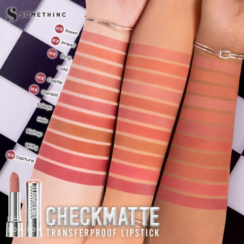SOMETHINC Checkmatte Transferproof Lipstick - Lipstick Batang Transferproof, Nyaman Dan Tahan Digunakan Hingga 16 Jam | Mampu Menyamarkan Garis Di Bibir, Terasa Ringan, Dan Tidak Lengket, serta Smudgeproof