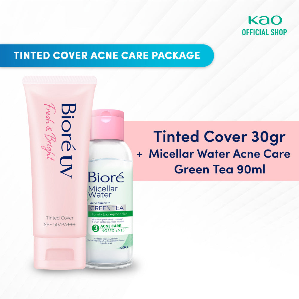 [Clear & Protection Pack] Sunscreen Biore UV Tinted Cover 30gr + Biore Makeup Remover Perfect Cleansing Water 90ml