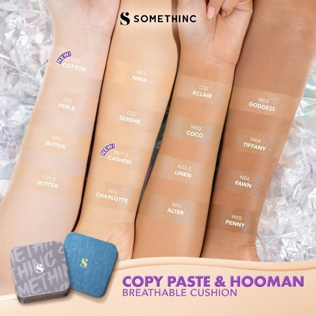 [BEST BUNDLE] SOMETHINC Best of The Best Hooman Duo (Hooman Cushion + Hooman Powder) | Cushion Dengan Skin Matte Finish Anti Greasy, Anti Cakey, Dan Anti Cracking | Bedak Tabur Super Halus Untuk Menahan Minyak Hingga 16 Jam