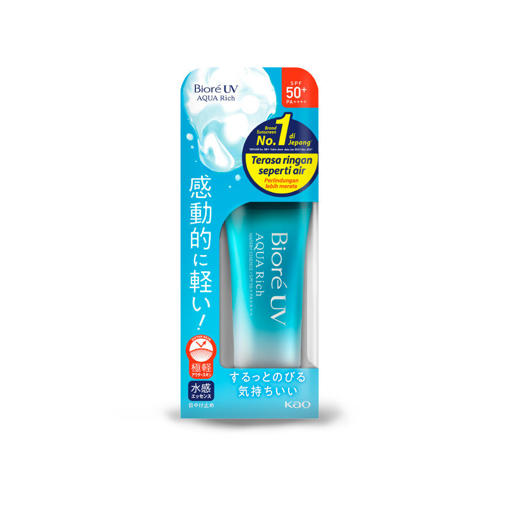 Biore UV Aqua Rich Skincare Sunscreen Waterproof Double UV Filter Watery Essence 15GR