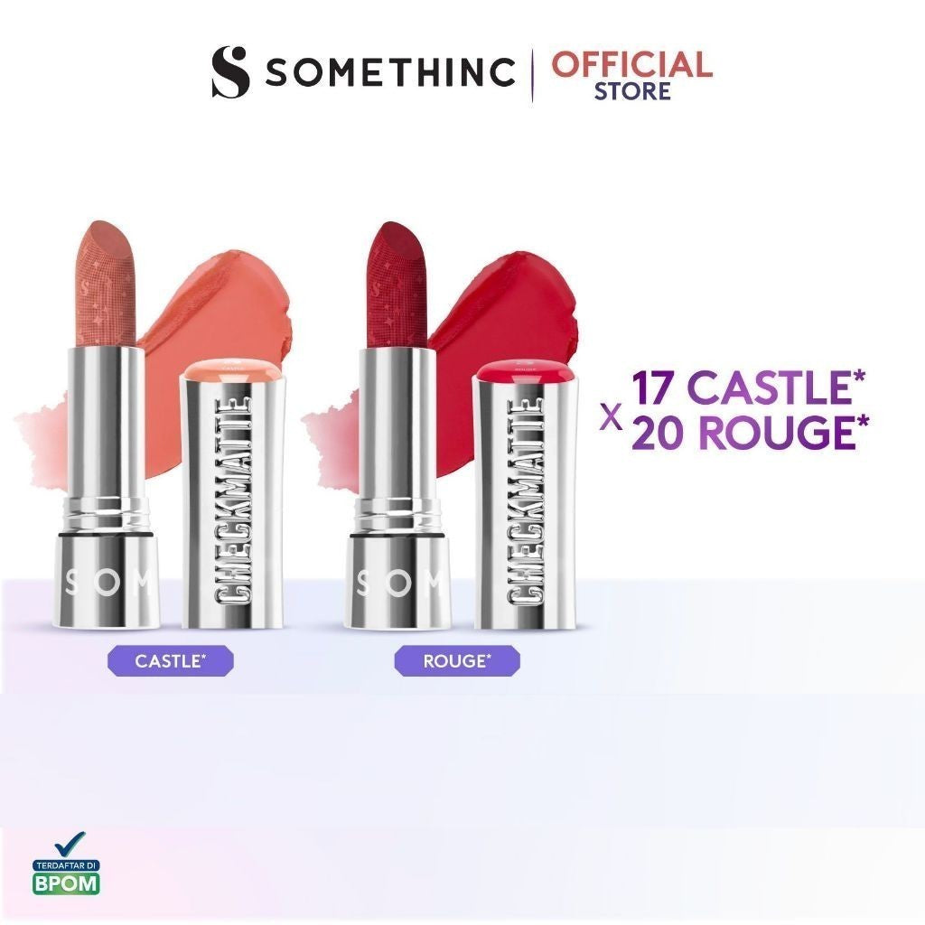 SOMETHINC Checkmatte Transferproof Lipstick - Lipstick Batang Transferproof, Nyaman Dan Tahan Digunakan Hingga 16 Jam | Mampu Menyamarkan Garis Di Bibir, Terasa Ringan, Dan Tidak Lengket, serta Smudgeproof