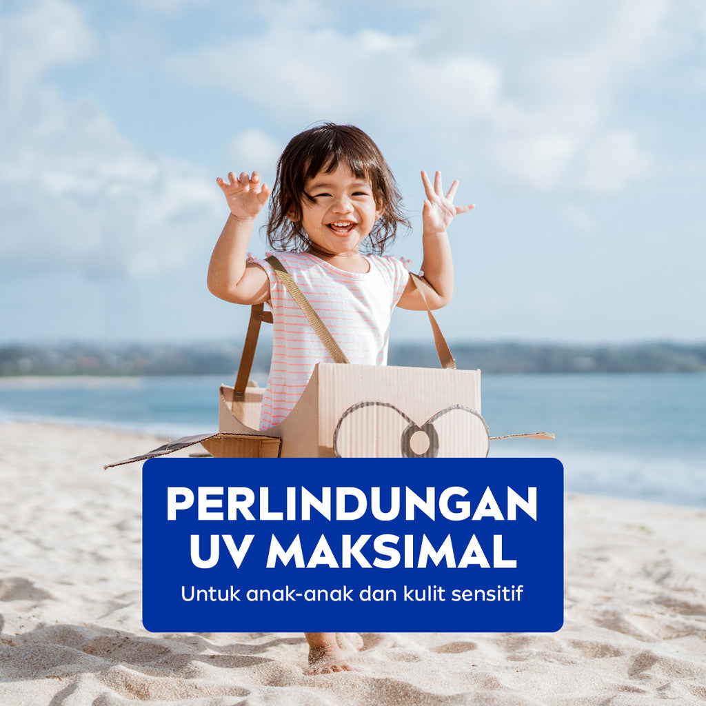 NIVEA SUN KIDS Body Lotion SPF Extra Protect Ultra Sensitive  SPF50+  200ml - Sunscreen anak bayi kulit sensitif lotion sunblock sunblok berenang outdoor SPF UV harian cepat meresap tidak lengket tekstur ringan - Vitamin E