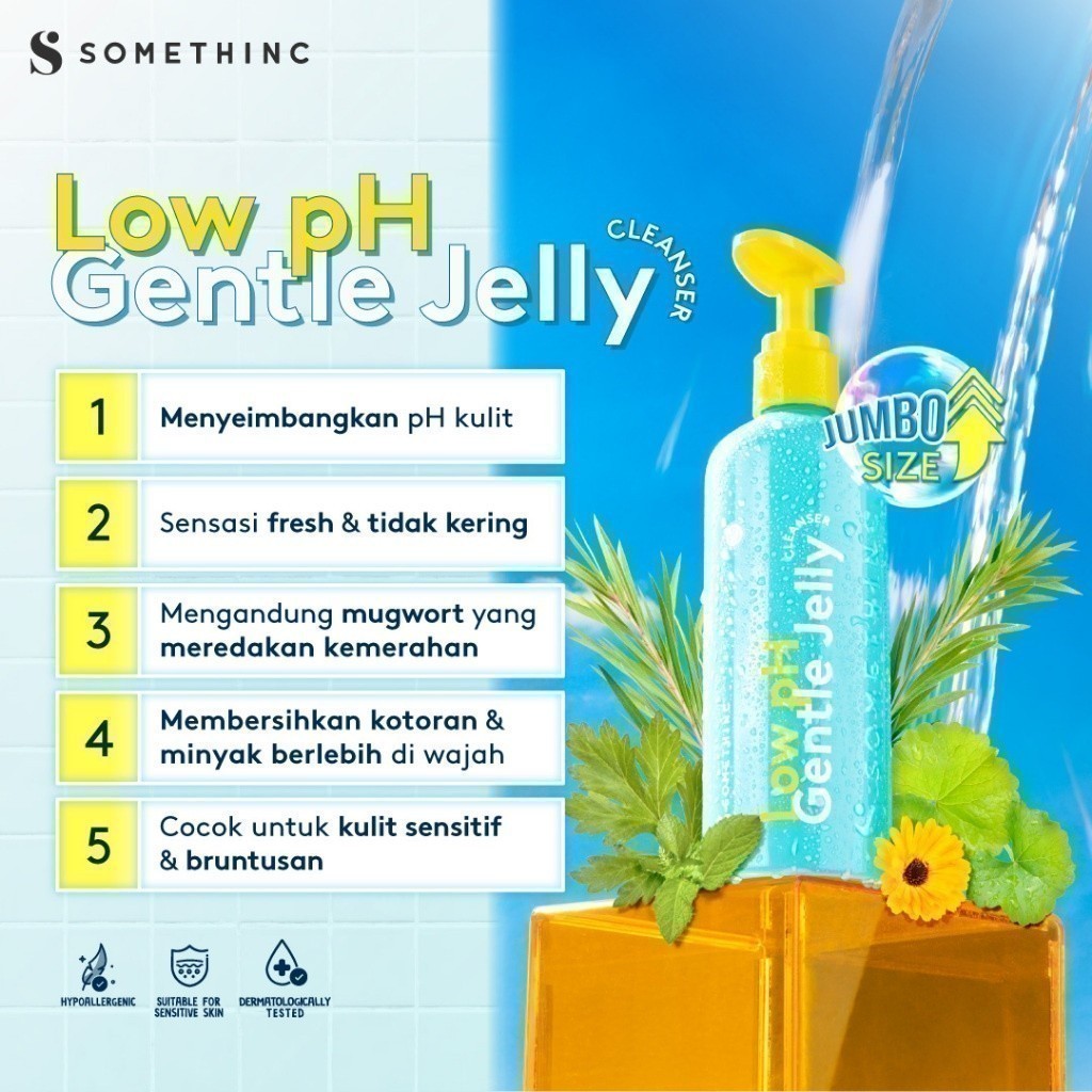 SOMETHINC [TWINPACK HEMAT] Best Seller Product Twin Pack Kit - Holyshield Sunscreen Gel, Low pH Gentle Jelly Cleanser, Skin Goals Moisturizer, Niacinamide Sabi Beet Serum, Ceramic Skin Saviour, Resurrect Serum)