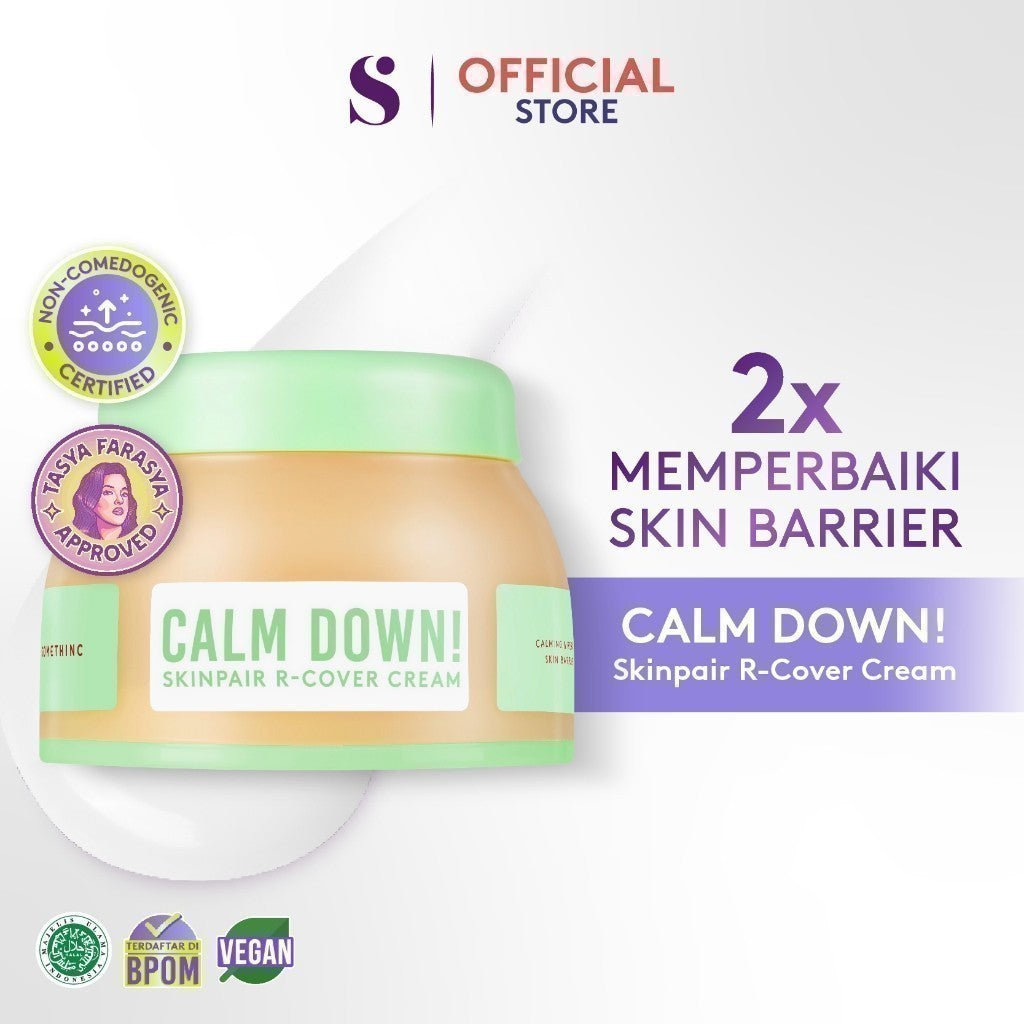 [HARGA SPESIAL] SOMETHINC Calm Down! Skinpair R-Cover Cream Moisturizer - (Madagascar Centella Asiatica, Skin Barrier, Kulit Sensitif, Kulit Iritasi)