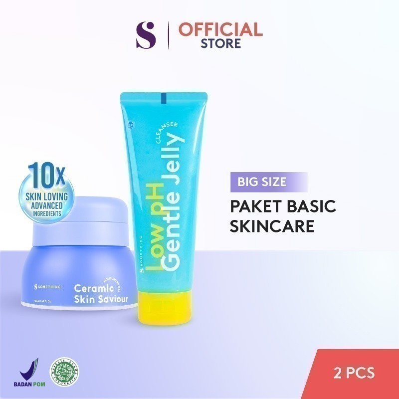 [BUNDLE HEMAT] SOMETHINC Basic Skincare Kit - (Low pH Gentle Jelly Cleanser & Ceramic Skin Saviour Moisturizer Gel)