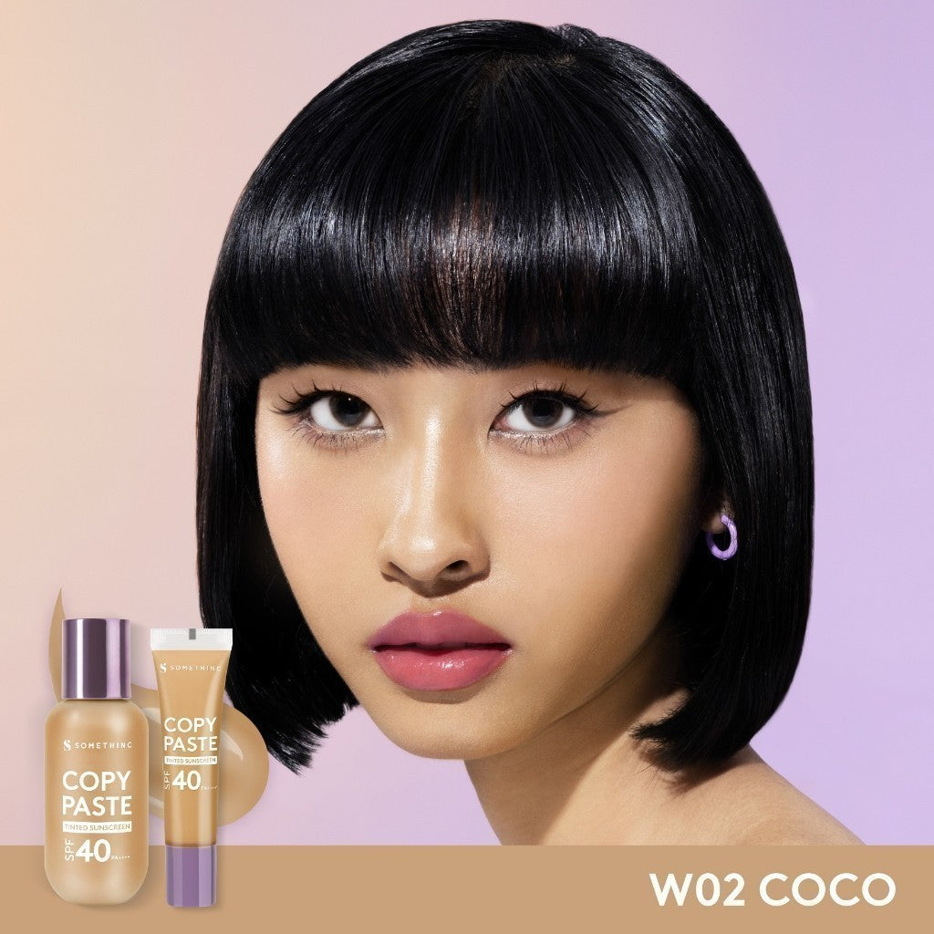 SOMETHINC [3 PCS] Favourite Must Have Makeup (Copy Paste Tinted Sunscreen SPF 40 PA++++ Skin Tint,  Hooman Under Control HD Blur Loose Powder, HANGOVER Voluminous Fiber Lash Smudgeproof Mascara)