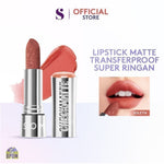 SOMETHINC Checkmatte Transferproof Lipstick - Lipstick Batang Transferproof, Nyaman Dan Tahan Digunakan Hingga 16 Jam | Mampu Menyamarkan Garis Di Bibir, Terasa Ringan, Dan Tidak Lengket, serta Smudgeproof